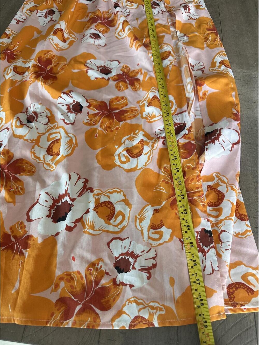 NWT Hello Molly Evergreen Heights Slit Leg Maxi Dress Orange Floral Women’s XS - Picture 10 of 15
